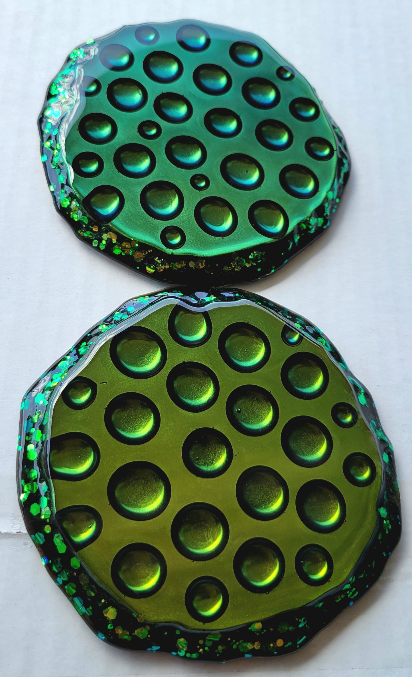 Handmade Resin Art Colorshifting Coasters Set of 2
