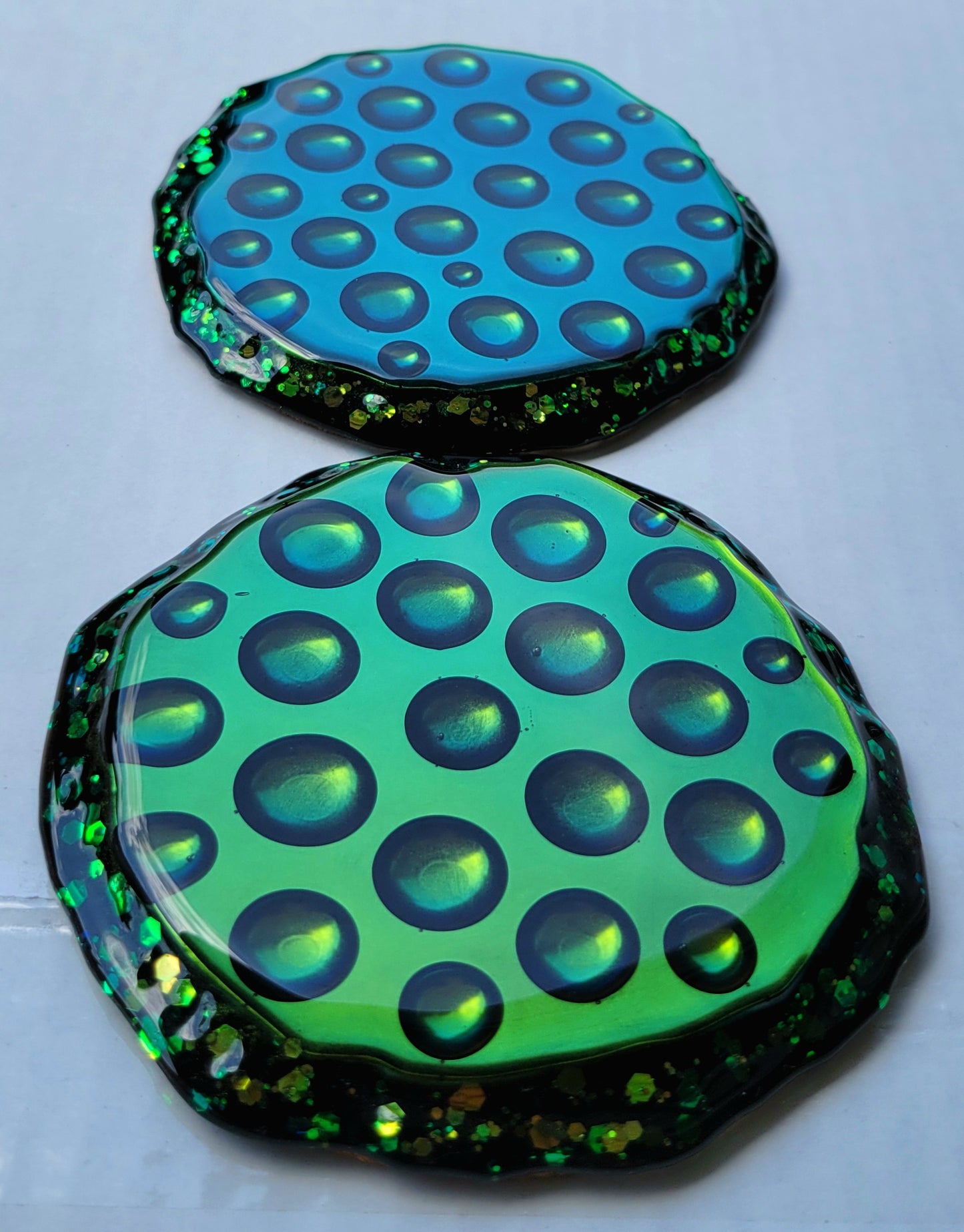 Handmade Resin Art Colorshifting Coasters Set of 2
