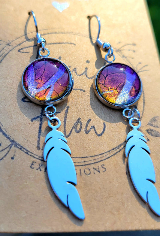 Handmade Fluid Art Colorshifting Earrings