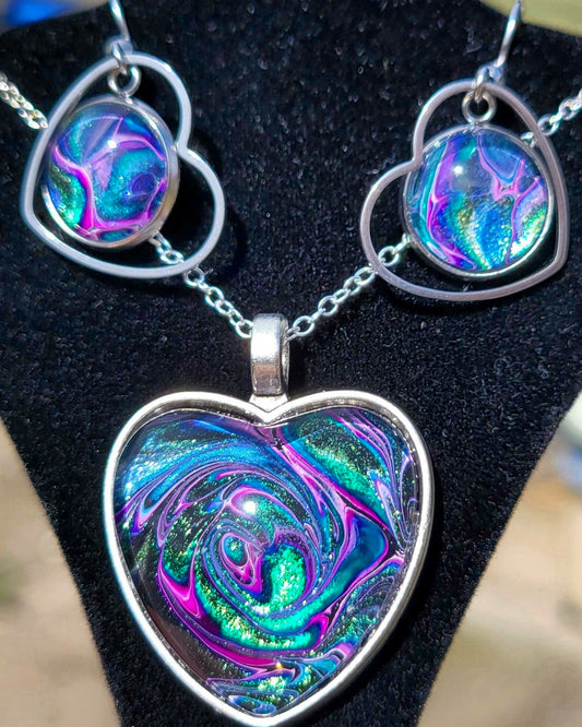 Handmade Fluid Art Jewlery (Custom Order)